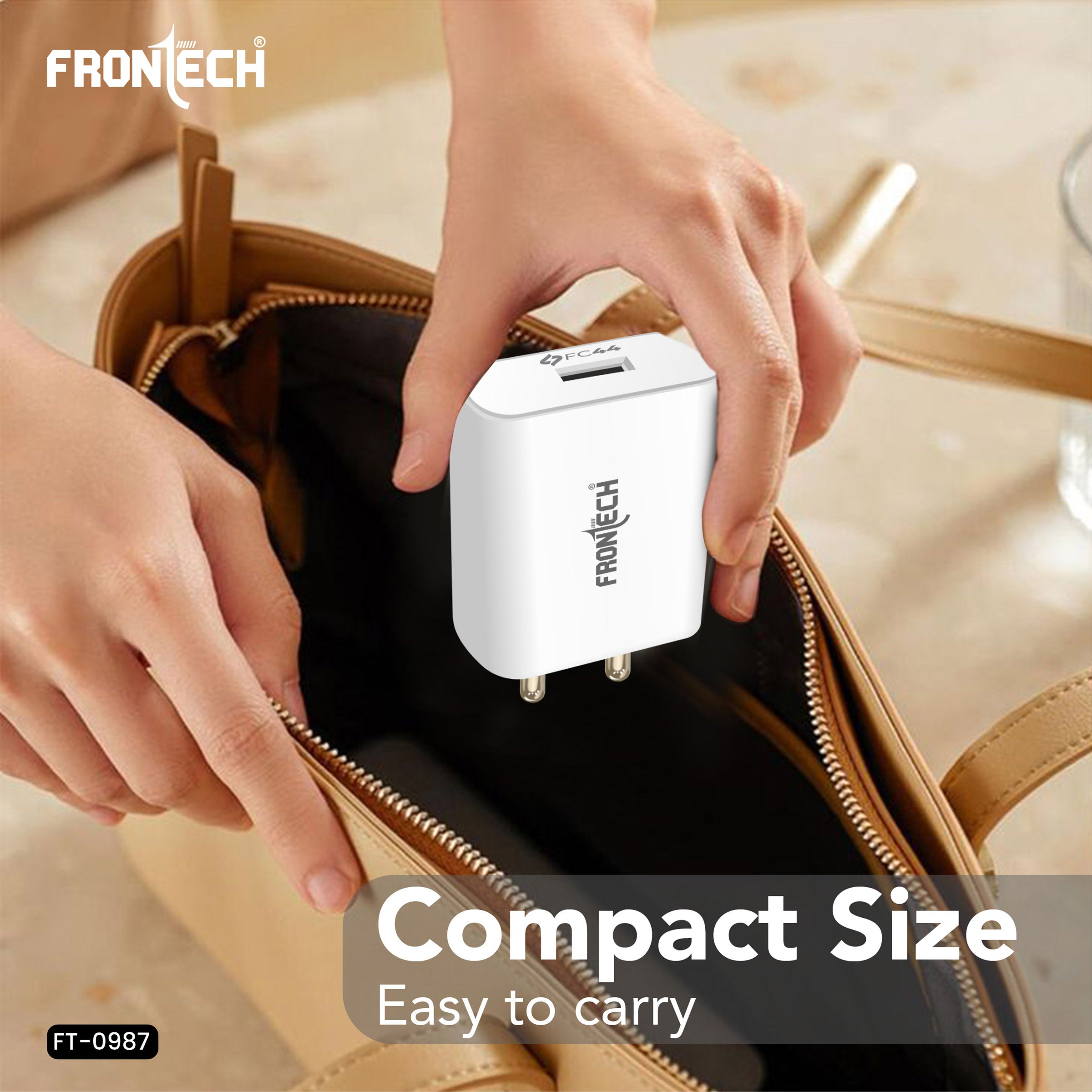 Frontech 44W FC Charger with Type-C Cable | Fast Charging Adapter with Smart Chip & Multi-Protection for Smartphones & Tablets(FT-0987) Frontech 44W FC Charger with Type-C Cable | Fast Charging Adapter with Smart Chip & Multi-Protection for Smartphones & Tablets(FT-0987)